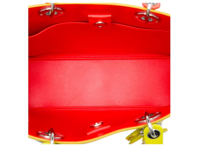 Diorissimo Satchel aus Kalbsleder mit gelbem Farbverlauf, Größe Medium - Ansicht 4