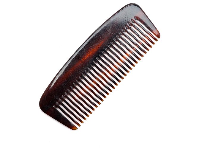 Pettine per capelli in acetato tartarugato marrone Fendi Marrone scuro - vista 2