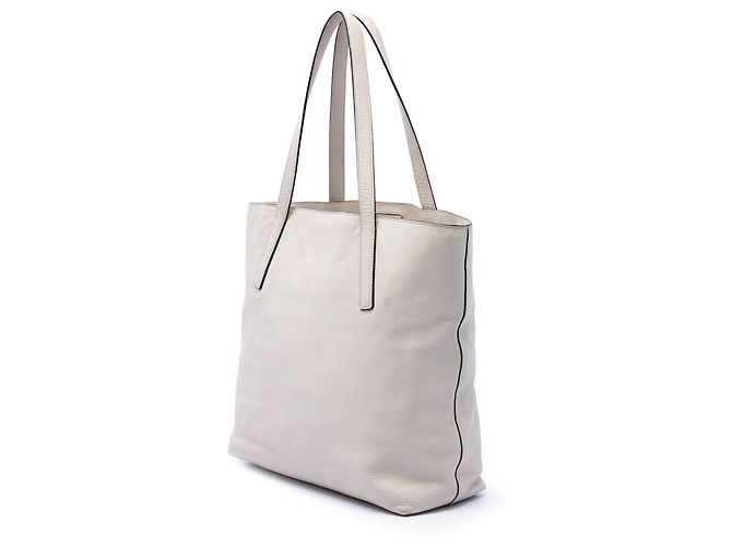 Tote Open Convertible in Vitello Daino bianco Prada Bianco sporco - vista 2