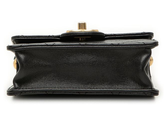 Chanel Black Small Lambskin Chic Pearls Flap Nero - vista 3