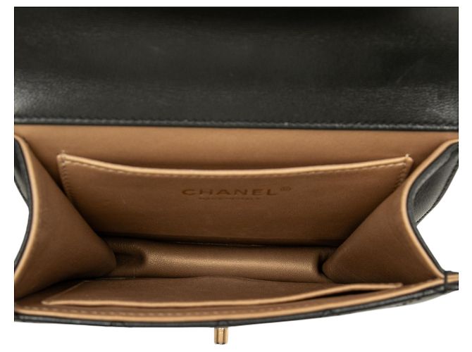 Chanel Black Small Lambskin Chic Pearls Flap Nero - vista 4