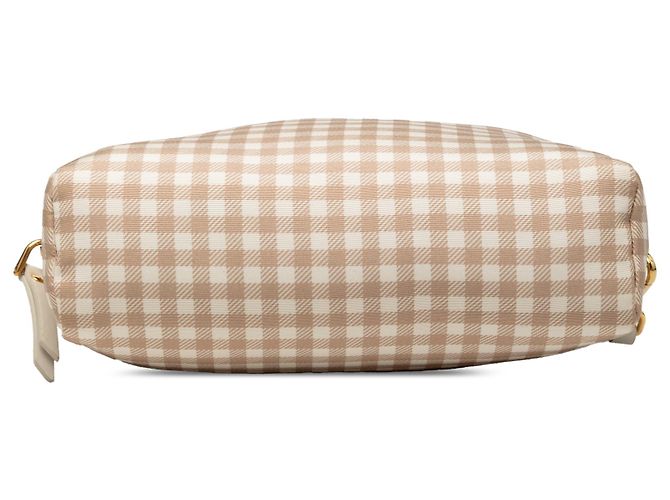 Pochette da polso in nylon Vichy beige Miu Miu - vista 3