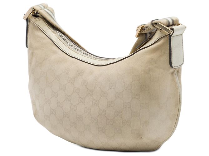 Gucci Beige GG Canvas Web Crossbody - vista 2