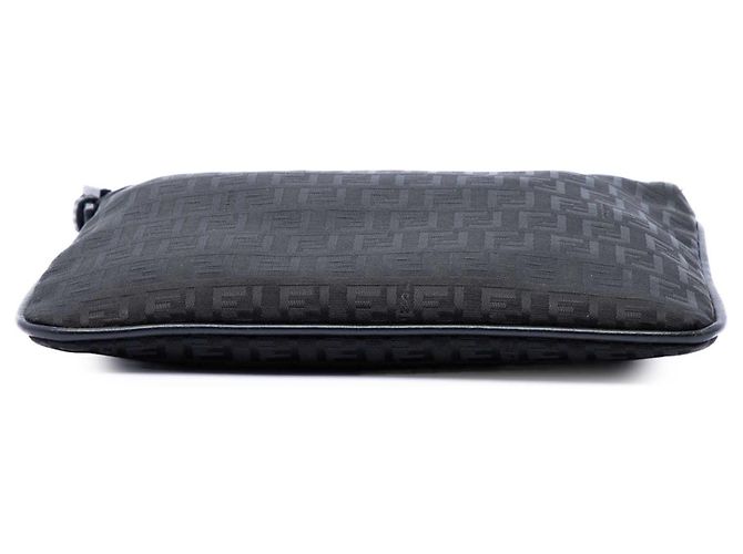 Borsa a tracolla Fendi in tela Zucchino nera Nero - vista 3
