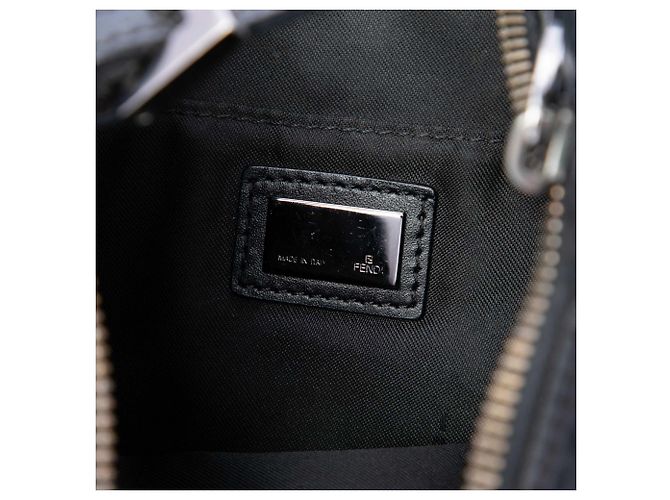 Borsa a tracolla Fendi in tela Zucchino nera Nero - vista 5