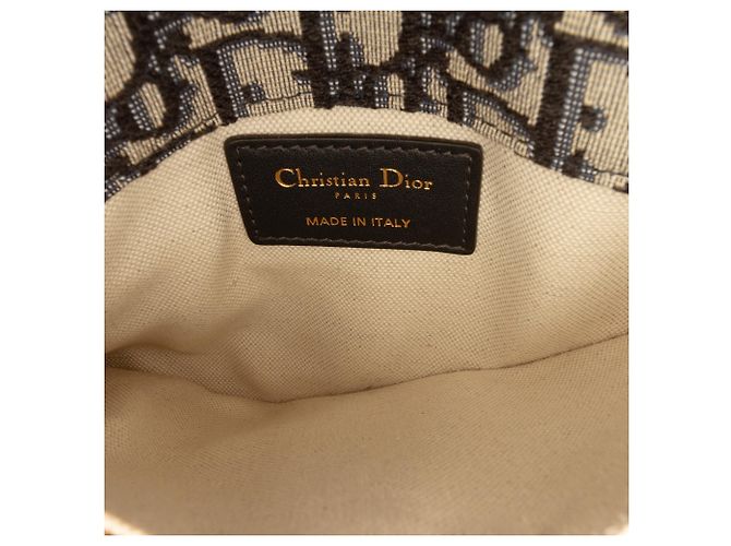 Dior Saddle Gürteltasche aus Blue Oblique Canvas Blau - Ansicht 4