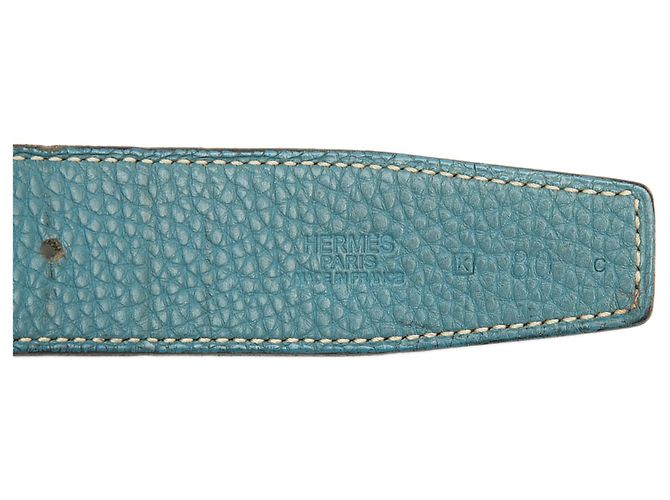 Cintura reversibile Hermès Black Box Calf e Togo H Plate Nero - Ansicht 6