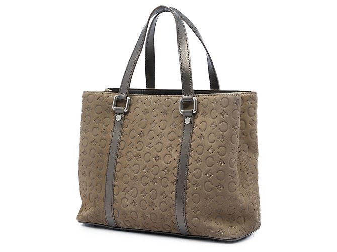 Céline Tote Celine Brown C Macadam Suede Marrone Cachi - vista 2