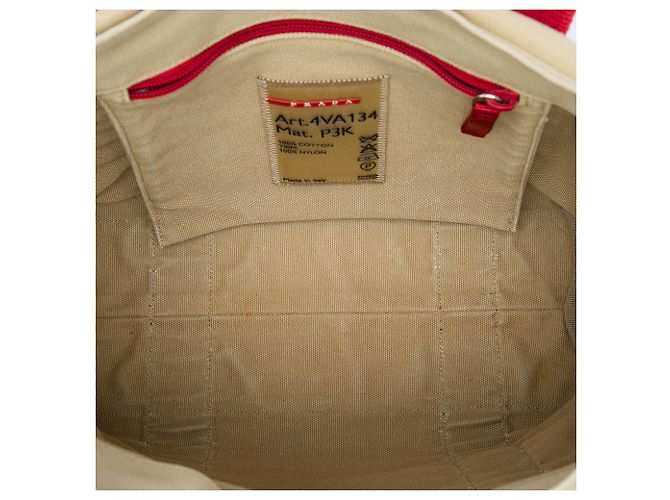 Prada Sport Tote aus braunem Canvas Beige - Ansicht 4