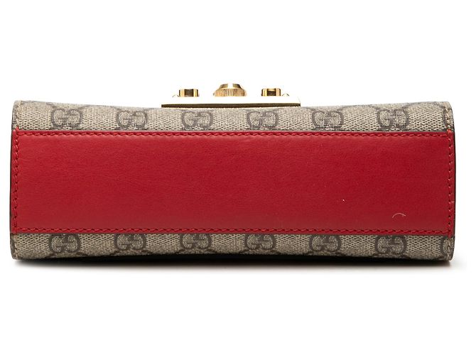 Gucci Beige Small GG Supreme Padlock Crossbody - vista 3