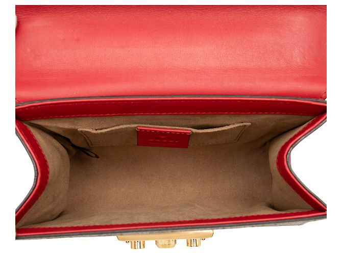 Gucci Beige Small GG Supreme Padlock Crossbody - vista 4