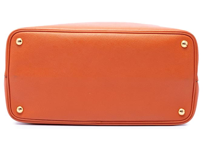 Borsa Prada Orange Medium Saffiano Cuir Double Handle Arancione - vista 3