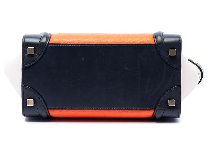 Céline Celine Orange Micro Tricolor Leder Luggage Tote - Ansicht 3