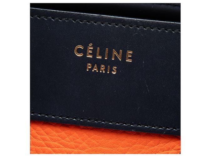 Céline Celine Orange Micro Tricolor Leder Luggage Tote - Ansicht 5
