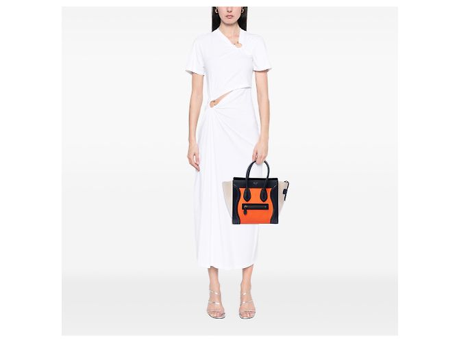 Céline Celine Orange Micro Tricolor Leder Luggage Tote - Ansicht 6
