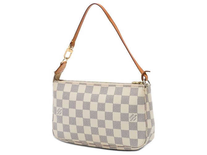Louis Vuitton Pochette Accessoires in Damier Azur bianco - vista 2