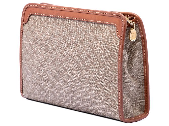 16 Céline Celine Clutch aus beschichteter Canvas Beige Macadam - Ansicht 2