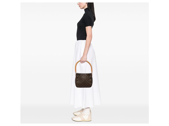 Louis Vuitton Marrón Monogram Looping MM Castaño - vista 7