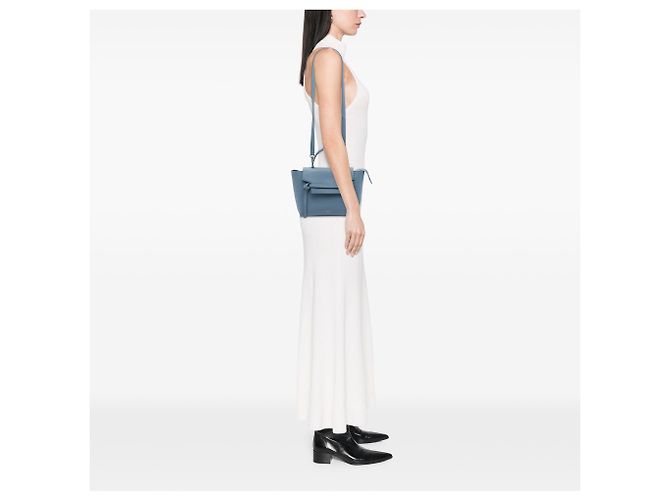 Belt Bag Céline Borsa Belt in pelle di vitello micro granulata blu Celine Blu chiaro - vista 6