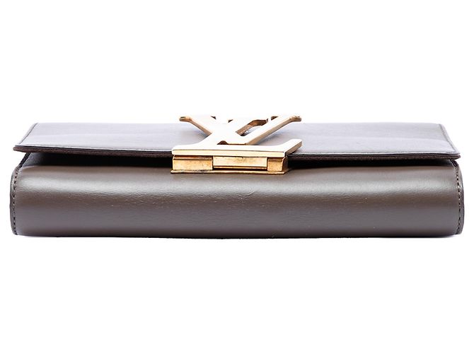 Louis Vuitton Louise Chain MM in pelle grigia Marrone - vista 3