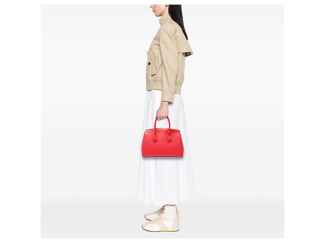 Louis Vuitton Red Epi Soufflot MM Rosso - vista 6