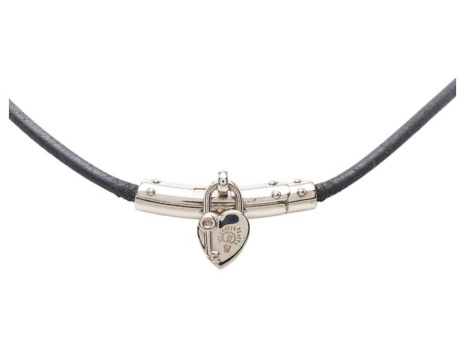 Collana choker Hermès Vive L Idee in argento placcato palladio con ciondolo a cuore - vista 2
