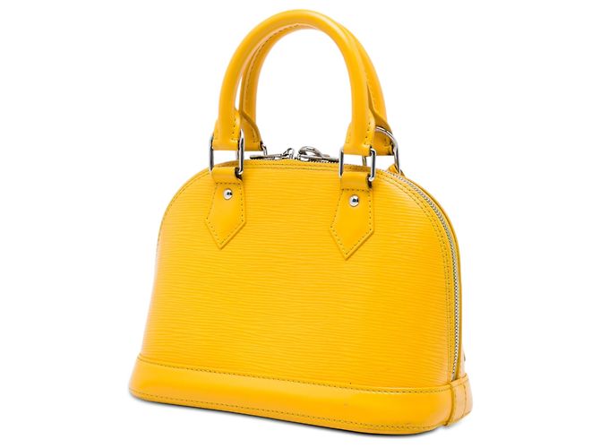 Louis Vuitton Alma BB in pelle Epi gialla Giallo - vista 2
