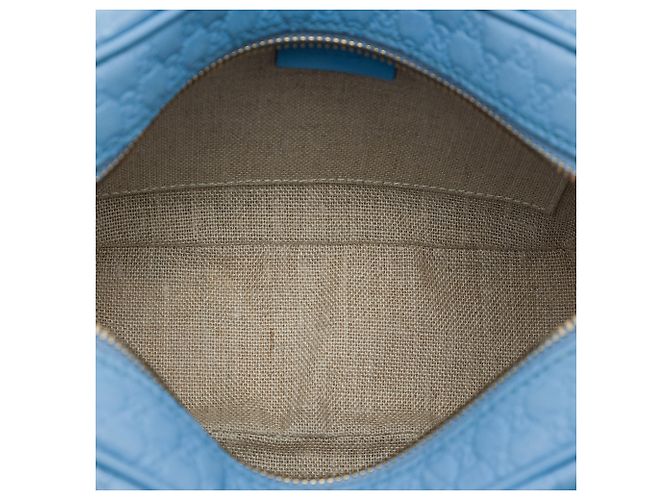 Borsa a tracolla Gucci Blue Microguccissima Bree Blu chiaro - vista 4