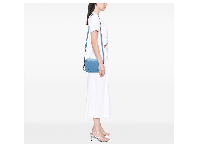 Borsa a tracolla Gucci Blue Microguccissima Bree Blu chiaro - vista 6