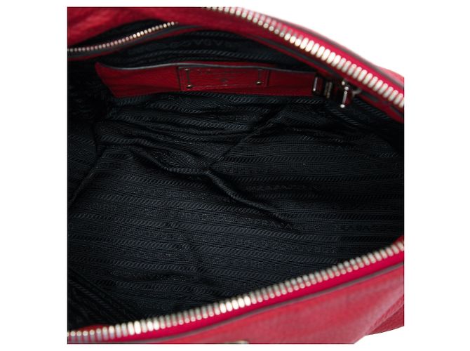 Borsa a tracolla Prada Red Vitello Daino Rosso - vista 4