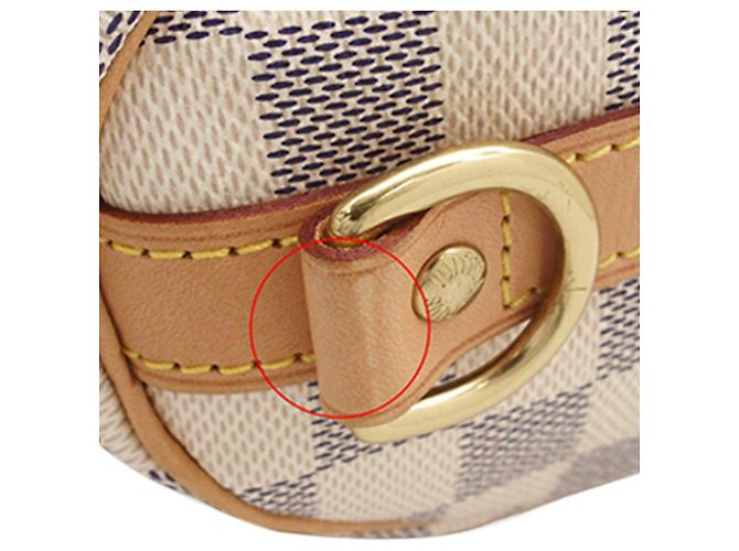 Louis Vuitton White Damier Azur Speedy Bandouliere 25 Bianco - vista 12