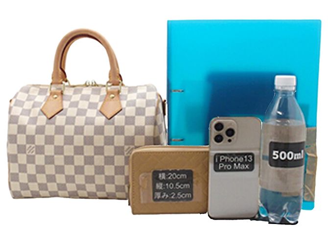 Louis Vuitton White Damier Azur Speedy Bandouliere 25 Bianco - vista 18