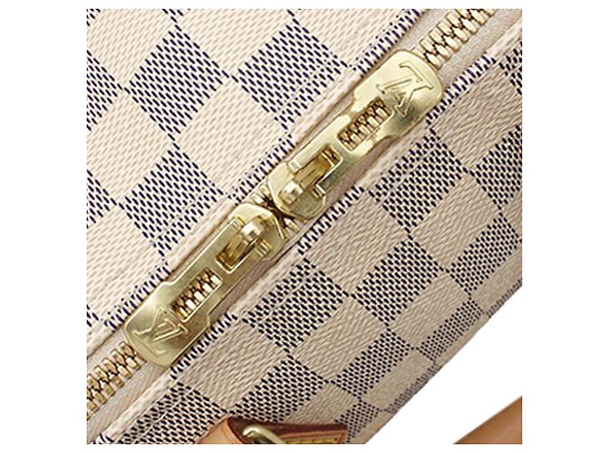 Louis Vuitton White Damier Azur Speedy Bandouliere 25 Bianco - vista 9