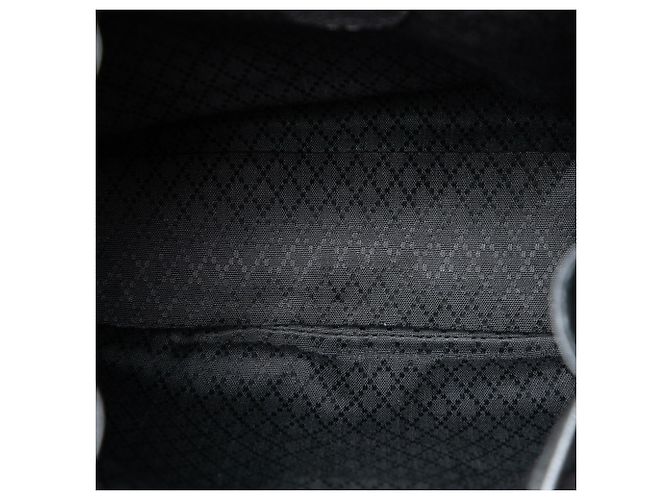 Bamboo Zaino Gucci in scamosciato nero con dettagli in bambù - vista 4
