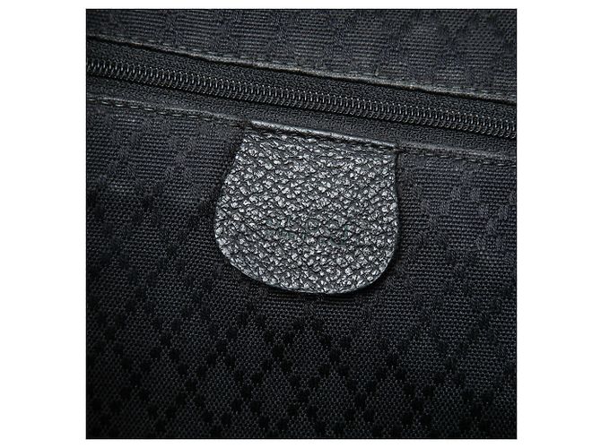 Bamboo Zaino Gucci in scamosciato nero con dettagli in bambù - vista 5