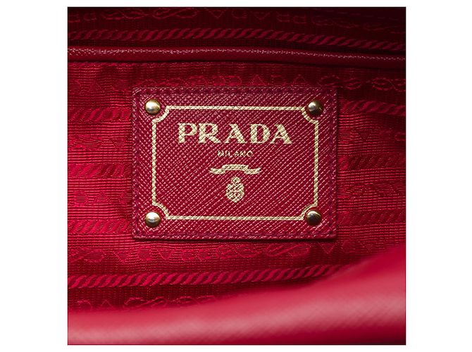 Borsa Bauletto Prada Red Small Saffiano Square Rosso - vista 5