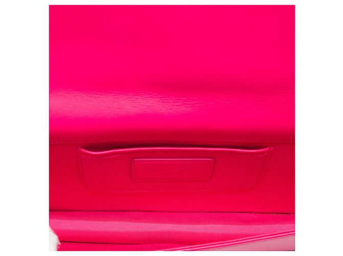 Clutch a tracolla convertibile Lady Dior in agnello rosa cannage - vista 4