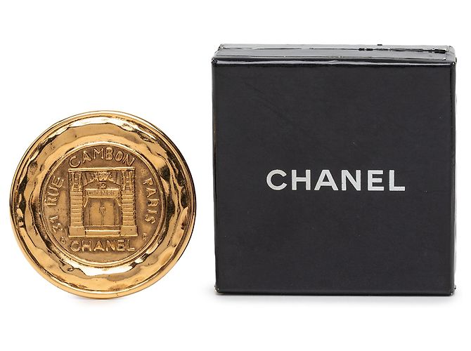 Chanel Spilla Medaglione 31 Rue Cambon Placcata Oro D'oro - vista 4