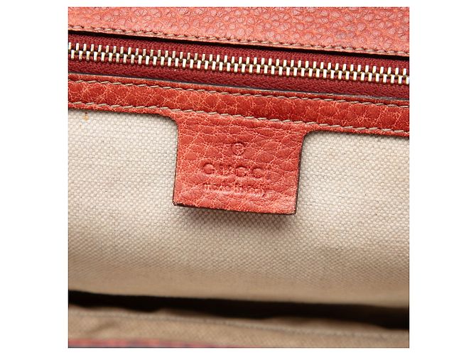 Borsa Gucci Red Medium in pelle New Bamboo Rosso - vista 5