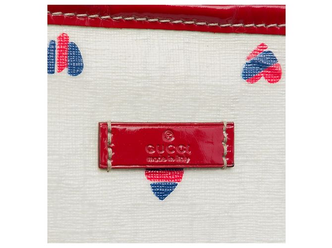 Gucci White Medium GG Supreme Hearts Joy Tote Weiß - Ansicht 5