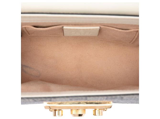 Gucci Beige Small GG Supreme Padlock Crossbody - vista 4