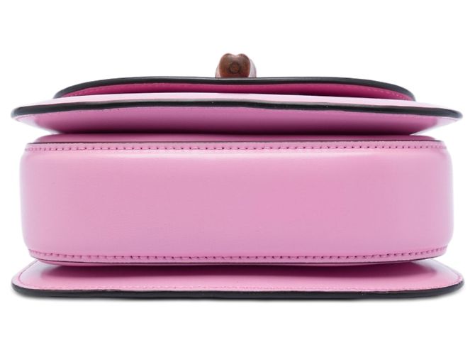 Borsa Gucci Pink Mini Calfskin Web 1947 Bamboo Top Handle in pelle di vitello Rosa - vista 3