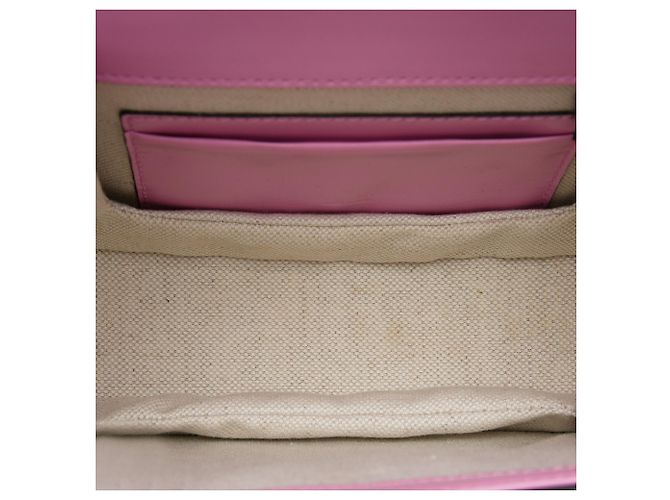 Borsa Gucci Pink Mini Calfskin Web 1947 Bamboo Top Handle in pelle di vitello Rosa - vista 4