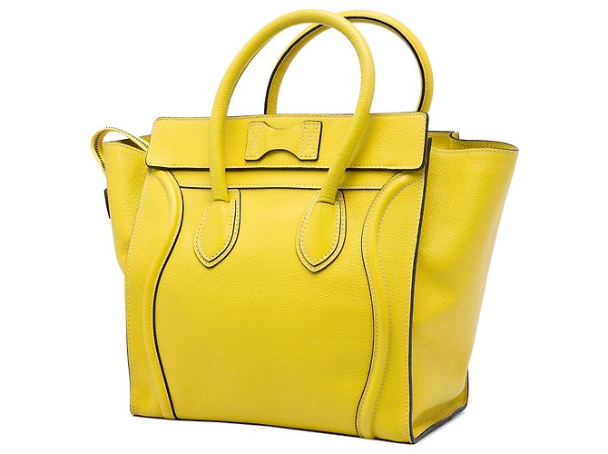 Céline Celine Yellow Mini Kalbsleder Luggage Tote Gelb - Ansicht 2