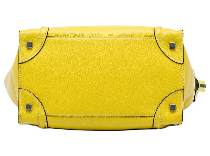 Céline Celine Yellow Mini Kalbsleder Luggage Tote Gelb - Ansicht 3