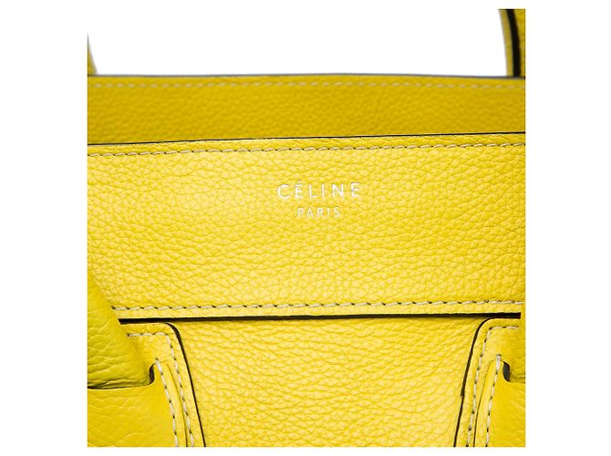 Céline Celine Yellow Mini Kalbsleder Luggage Tote Gelb - Ansicht 5