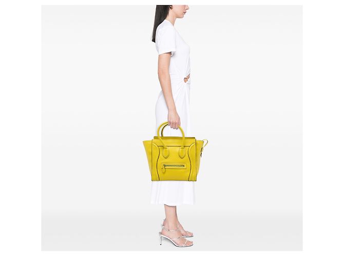 Céline Celine Yellow Mini Kalbsleder Luggage Tote Gelb - Ansicht 6