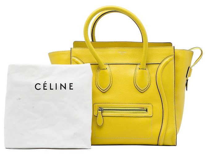 Céline Celine Yellow Mini Kalbsleder Luggage Tote Gelb - Ansicht 7