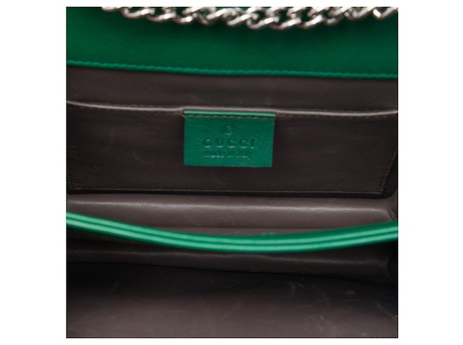 Borsa a tracolla Gucci Green Small Patent Interlocking G Verde - vista 4