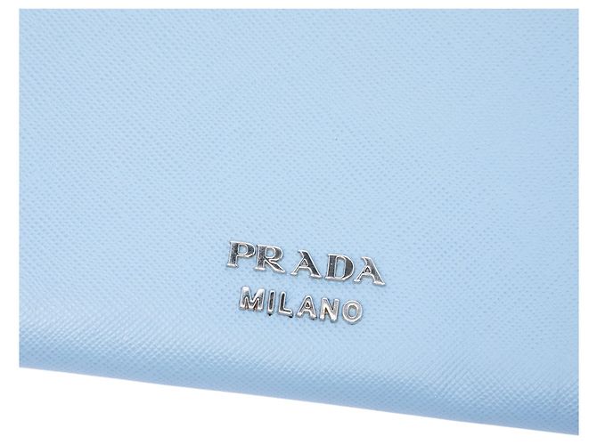 Clutch Prada Blue Tricolor Saffiano Blu chiaro - vista 5